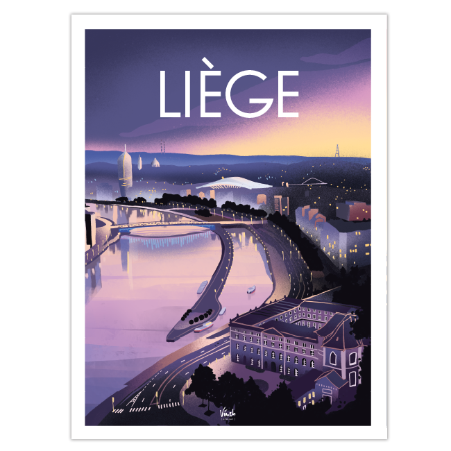 Liege ville ardente affiche belge