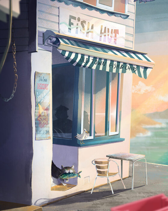 illustration batiment rue