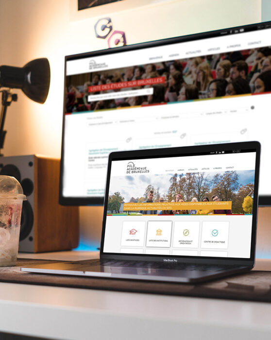 design site web pole académique bruxelles