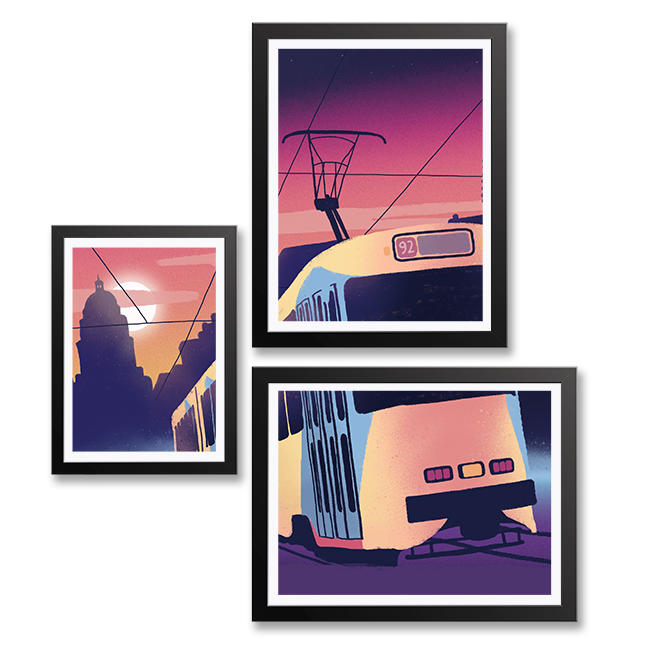 Triptyque Tram bruxellois