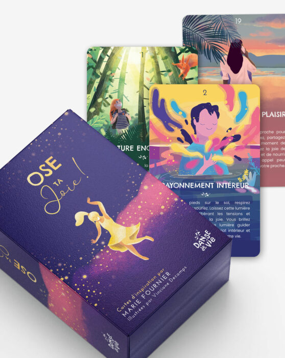 jeu de cartes illustré oracle thérapie support