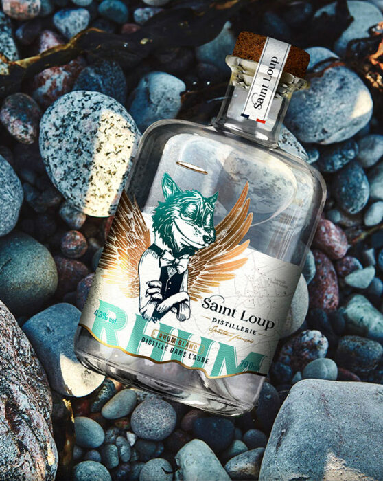 Distillerie Saint Loup logo packaging bouteille rhum