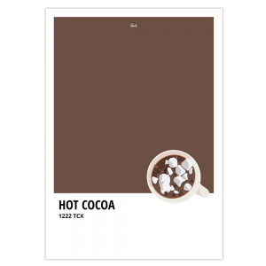 Affiche inspiration Pantone brun cacao chaud