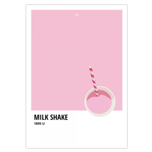 Affiche inspiration Pantone rose Milk-Shake