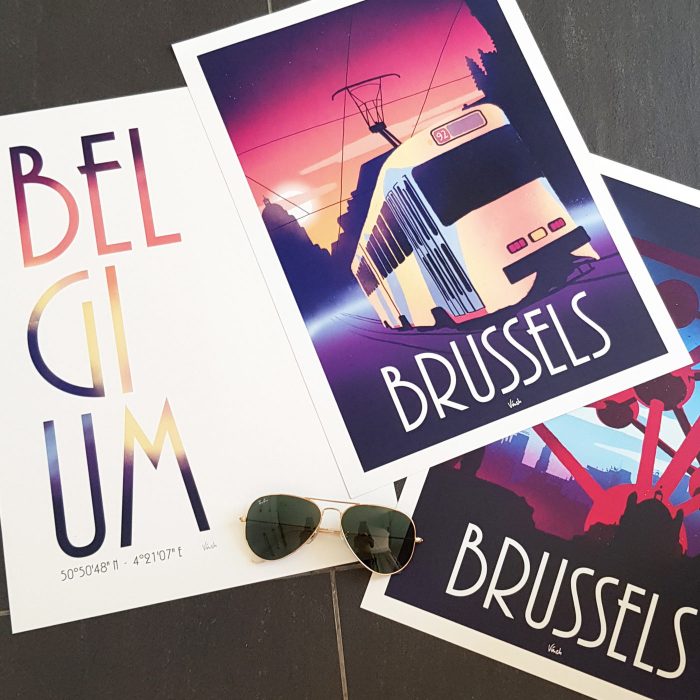 Tram 92 Bruxellois, illustration Atomium Brussels